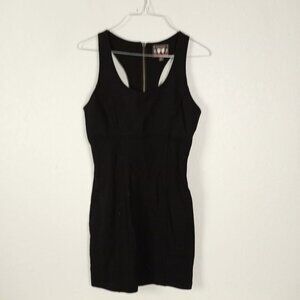 Heartloom XS Sleeveless Black Jumper Dress Cutout detail on back